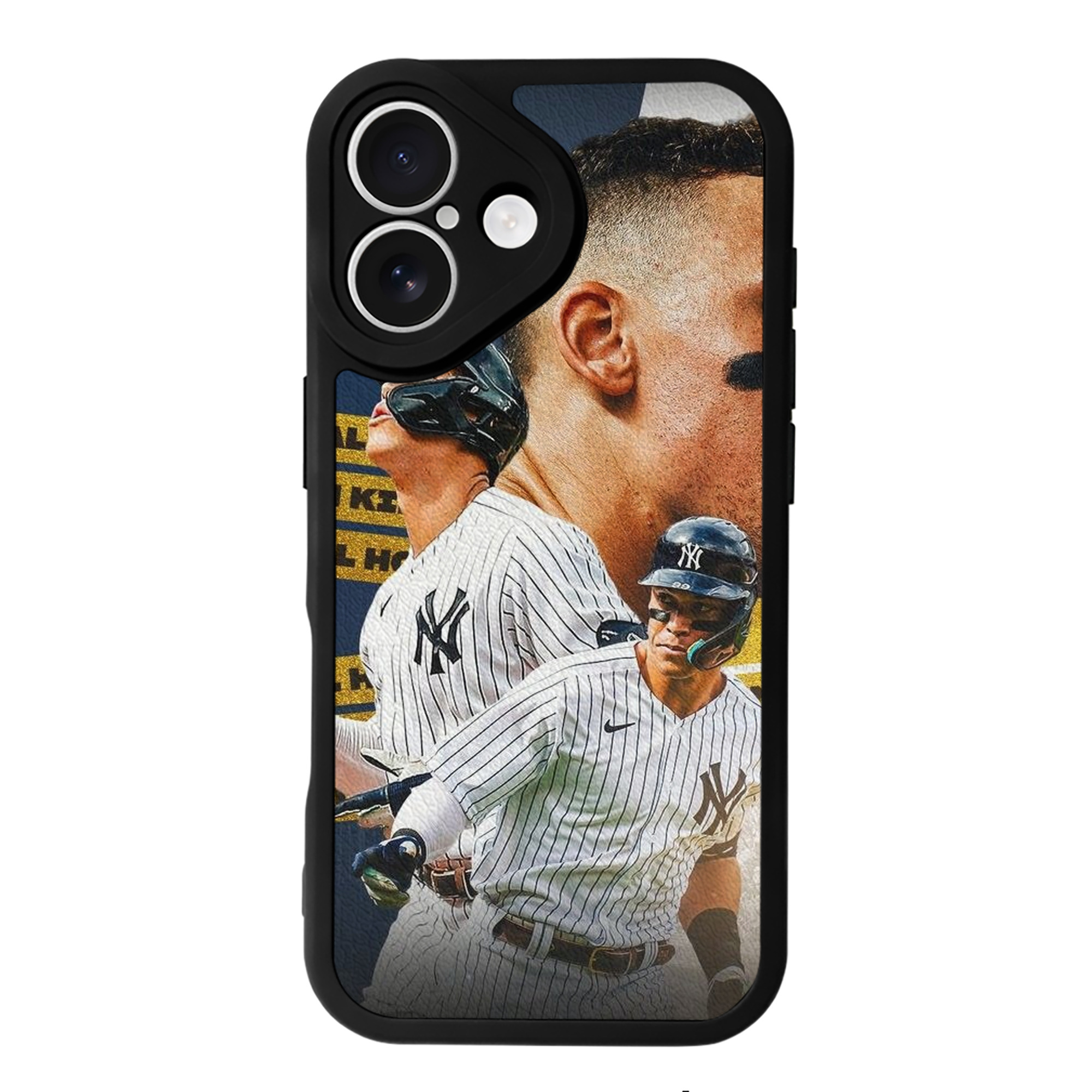 Aaron Judge  62 Home Runs AL Record IPhone 16 Silicone Leather Case – UV Print, Lambskin Texture – Perfect Fit, Wireless Charging Compatible, Scratch Resistant, Precise Cutouts – Stylish Protection For IPhone 16